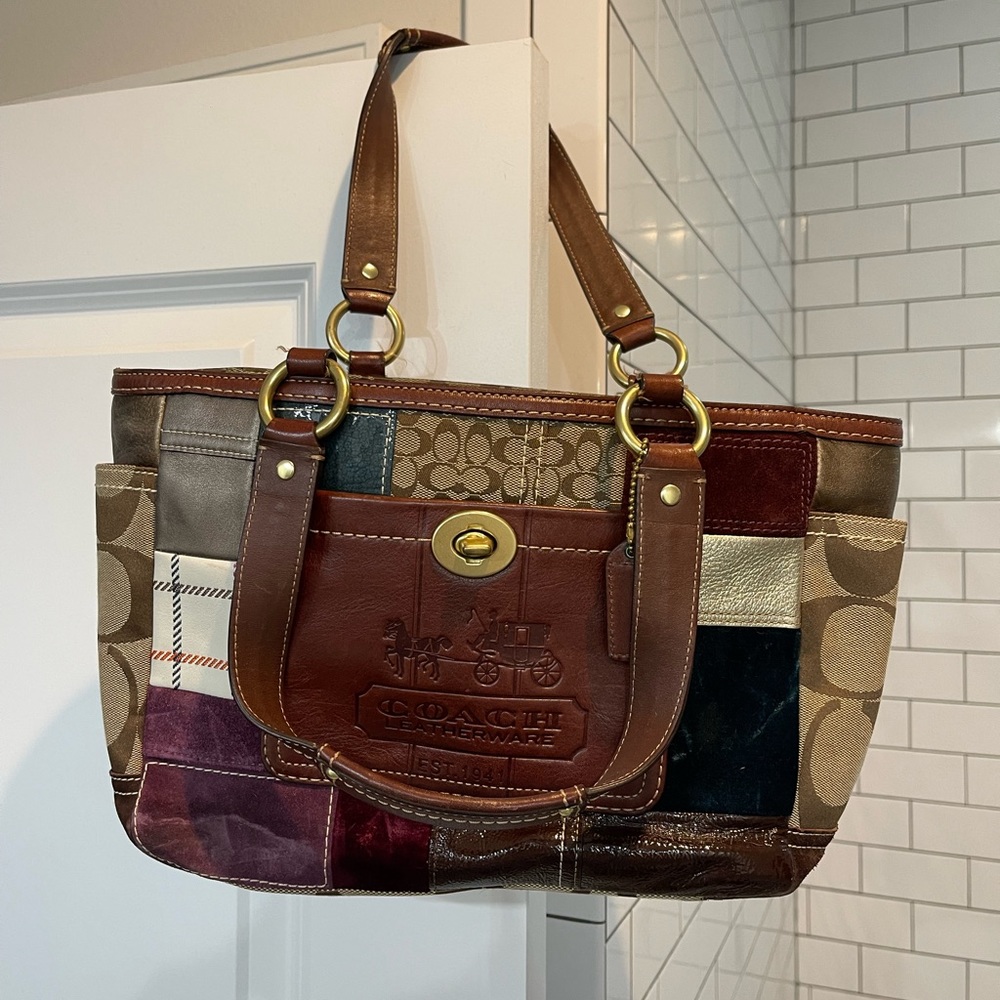 Coach | Bags | Coach Holiday Patchwork Gallery Tote | Poshmark